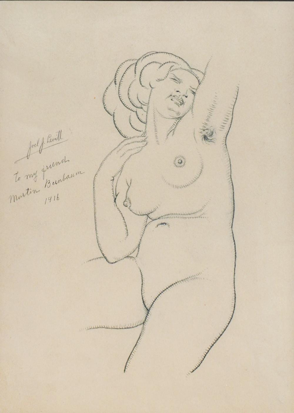 Joel J. Levitt comparable auction result: joel j levitt russian american 1875 1937 female nude graphite on paper frame 16 1 2 x 13 1 2 in 41 9 x 34 3 cm
