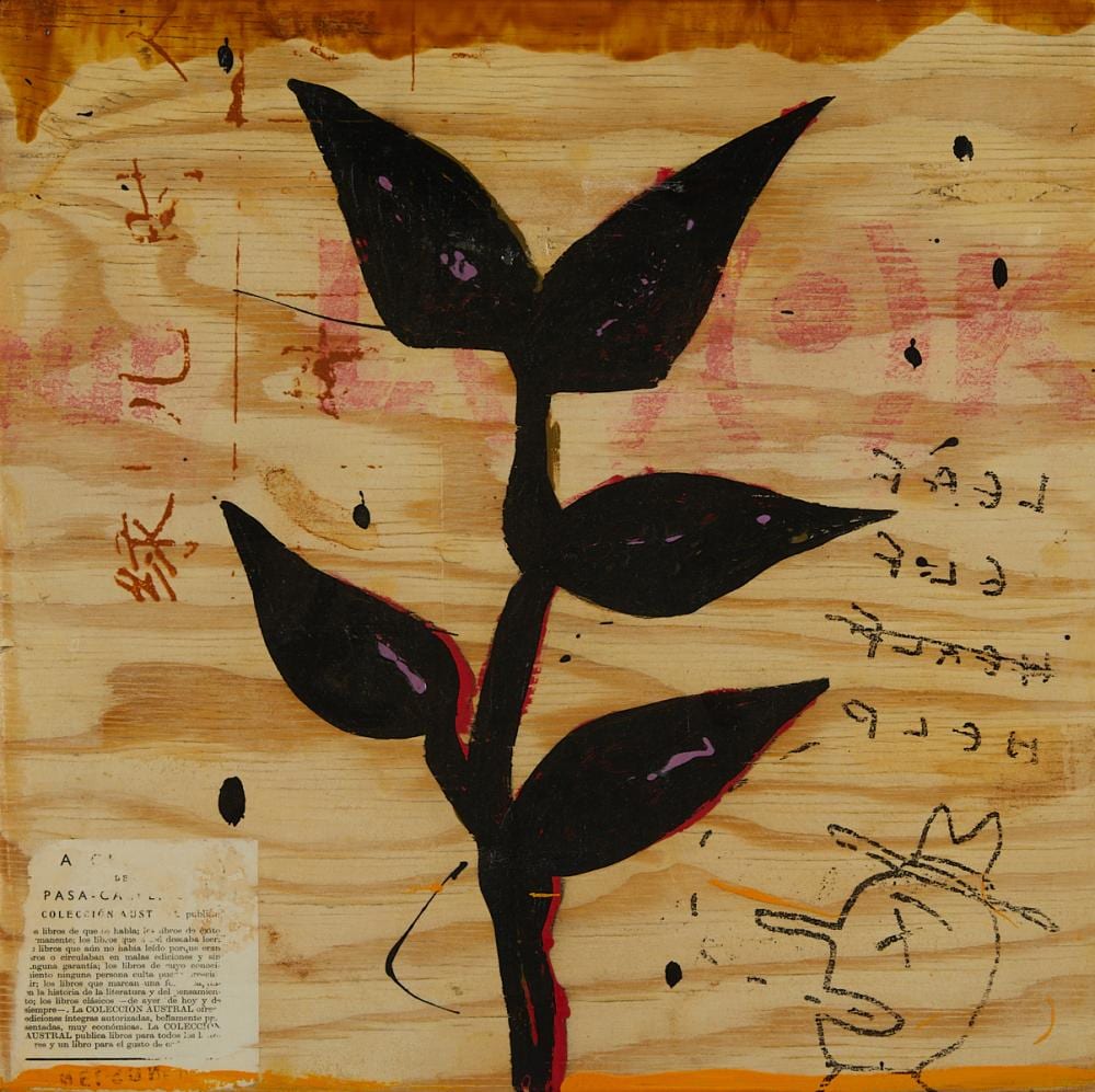 John Nelson comparable auction result: john nelson jacks mixed media on panel