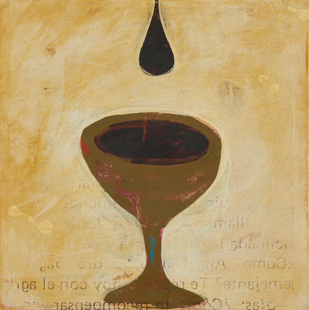 John Nelson comparable auction result: john nelson absinthe mixed media on panel