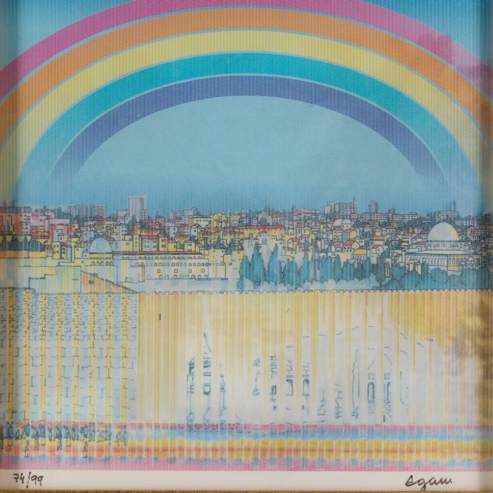 yaakov agam jerusalem rainbow agamograph · Revere Auctions · 2025-11-19 Yaakov Agam comparable auction result: yaakov agam jerusalem rainbow agamograph