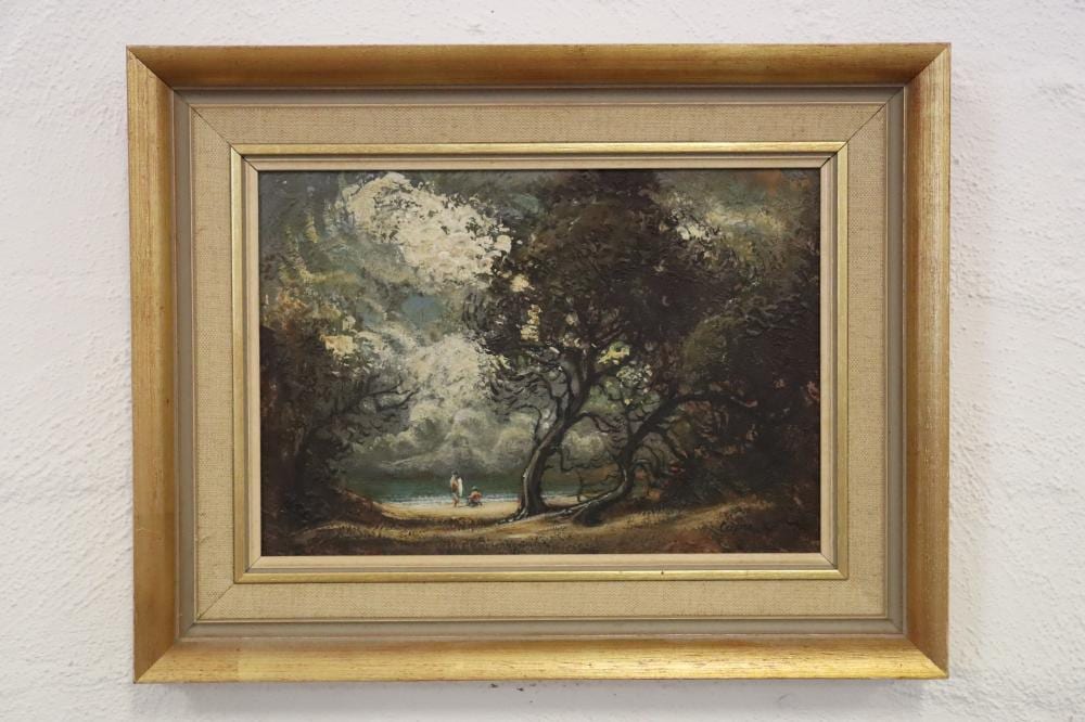 Dixon Copes comparable auction result: dixon copes australian 1914 2002 untitled figures breach scene oil on board signed lower right ex gordon galleries approx 16 5cm x 23 5cm