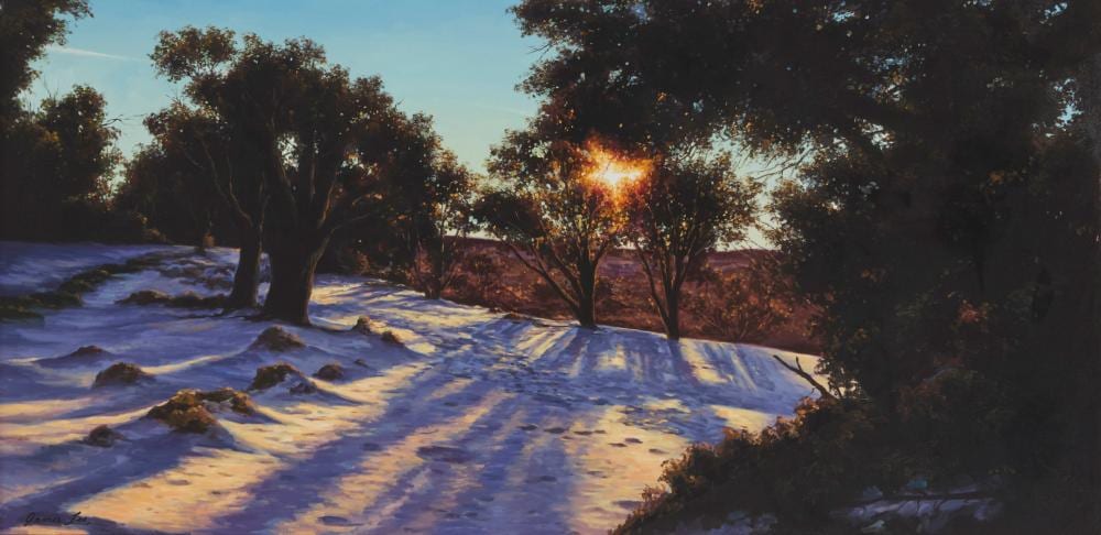 James Lee comparable auction result: james lee b 1952 sunset shadows