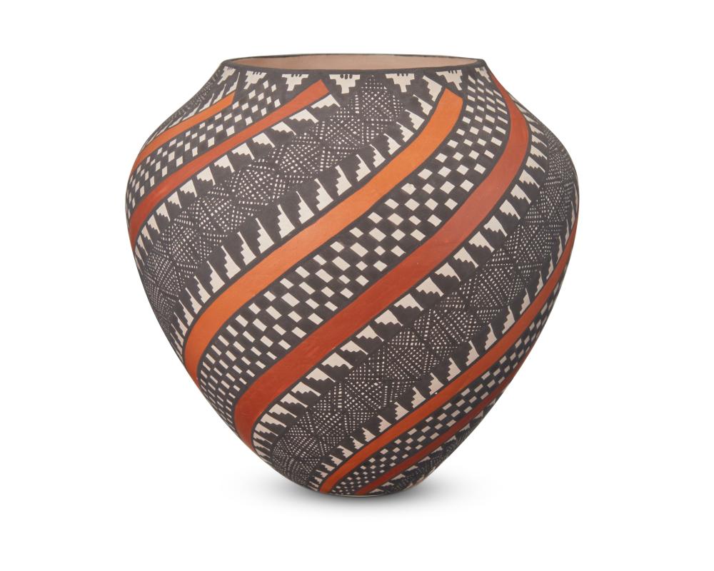 Sandra Victorino comparable auction result: sandra victorino b 1958 acoma pueblo a polychrome pottery jar late 20th early 21st century