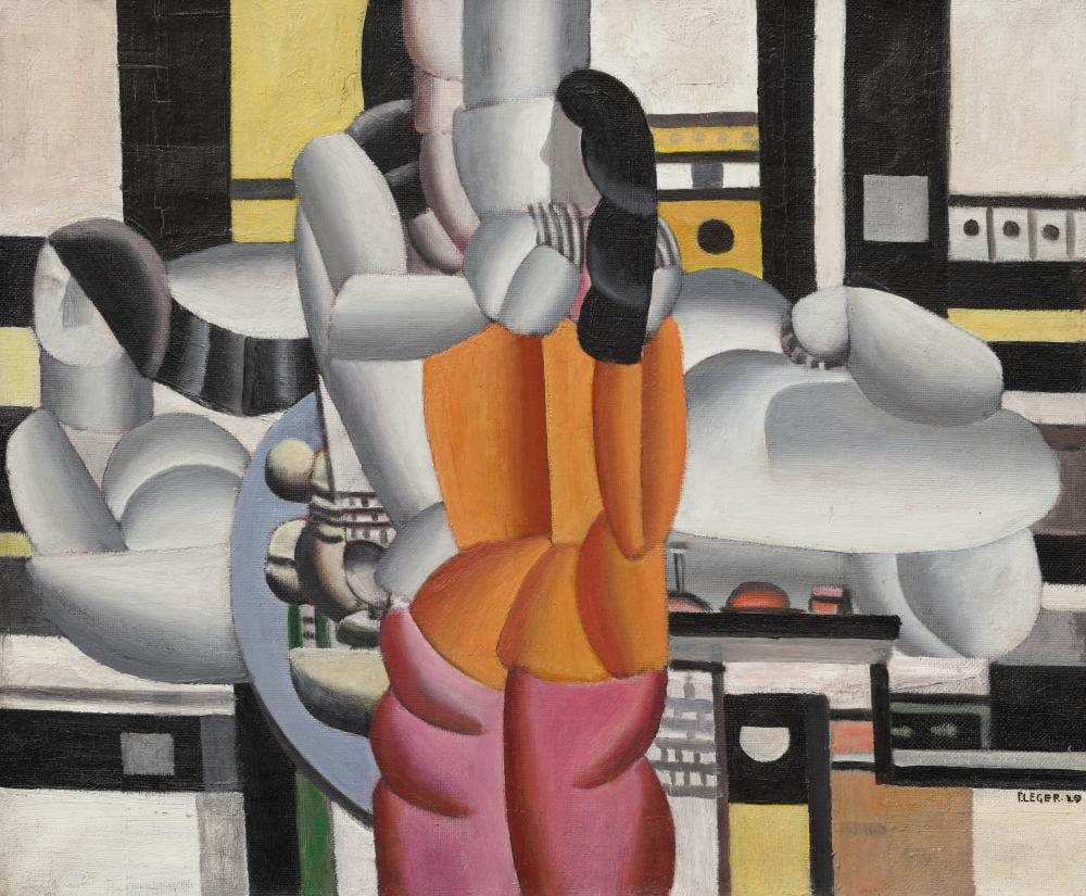 Fernand Leger (1881-1955). Composition avec personnages. oil on canvas21 ¼ comparable sale