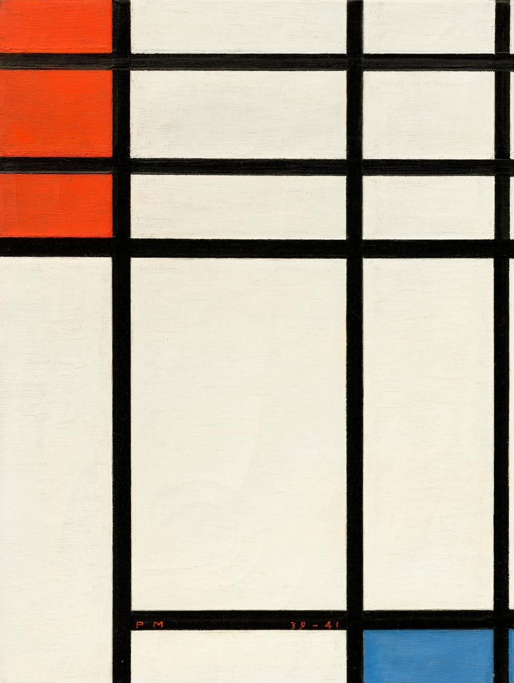 Piet Mondrian (1872-1944). Composition with Red and Blue. oil on canvas17 1 comparable sale