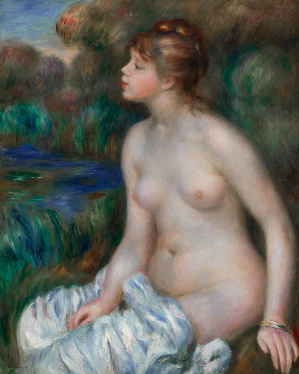 Pierre-Auguste Renoir (1841-1919). Baigneuse. oil on canvas31 7/8 x 25 5/8 comparable sale