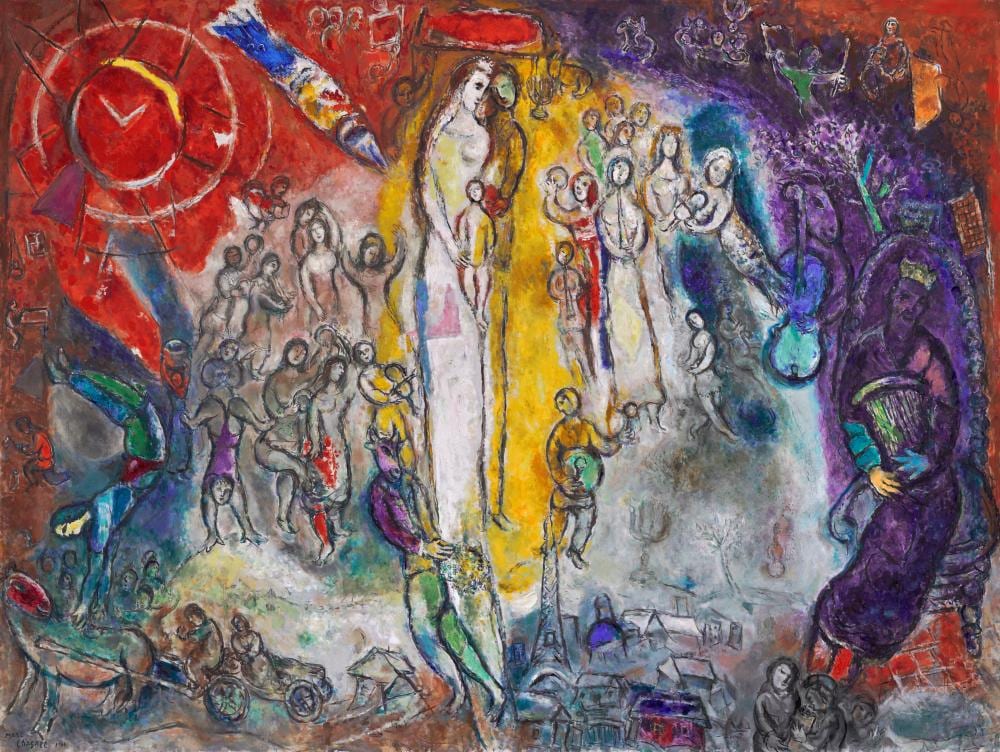 Marc Chagall (1887-1985). Le songe du Roi David. oil, tempera and sawdust o comparable sale