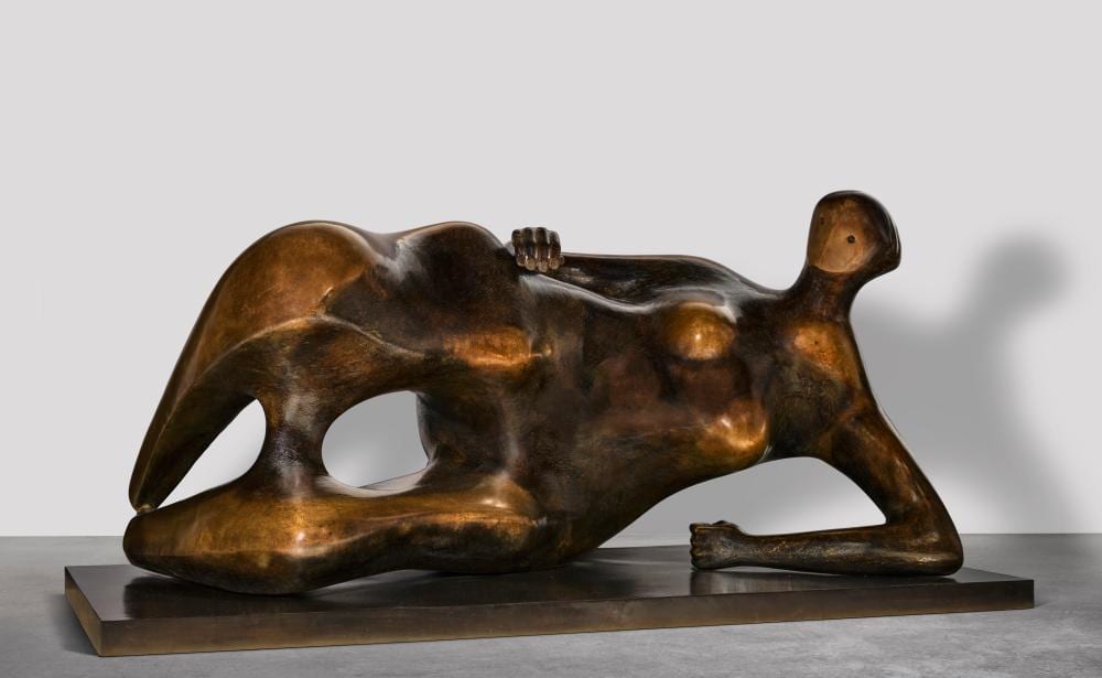 Henry Moore (1898-1986). Reclining Woman: Elbow. bronze with brown patinaLe comparable sale