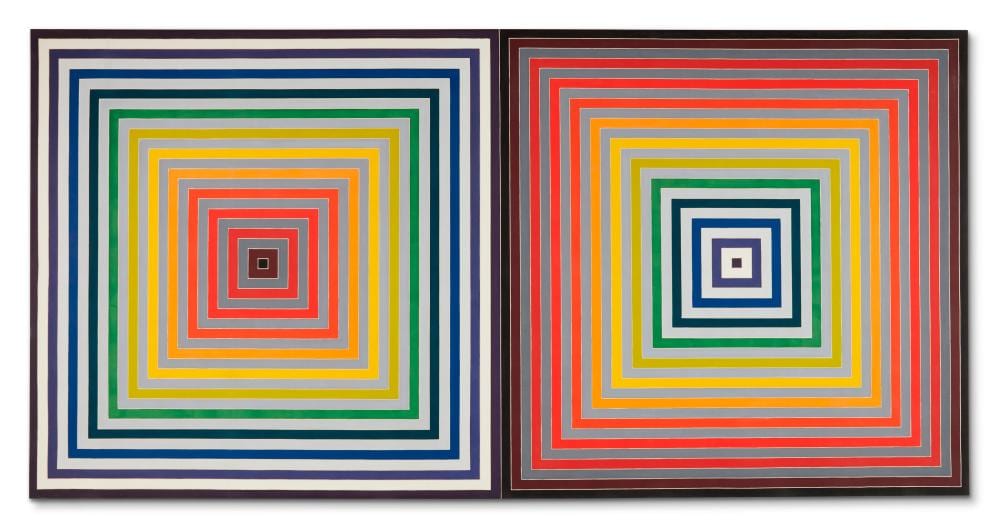 Frank Stella (1936-2024). Paradoxe sur le comédien. alkyd on canvas139 ¾ x comparable sale