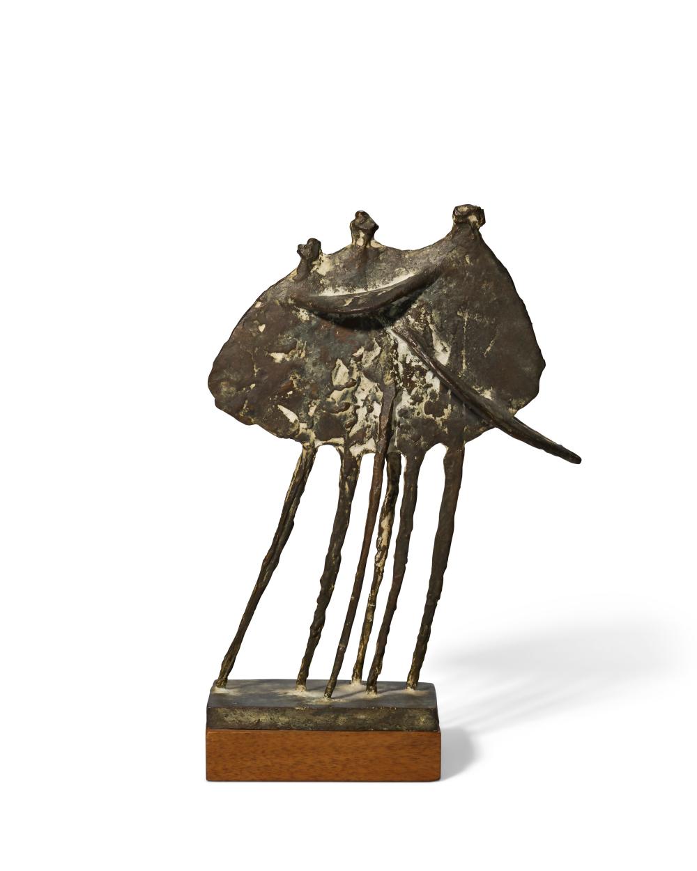 Kenneth Armitage comparable auction result: kenneth armitage 1916 2002 walking group bronze with brown patina on wo