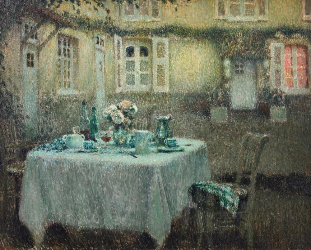 Henri Le Sidaner comparable auction result: henri le sidaner 1862 1939 la table oil on canvas32 x 39 in 81 2 x