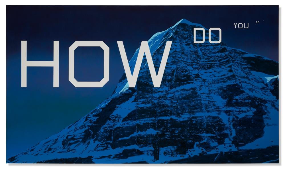 Ed Ruscha (B. 1937). How Do You Do?. oil on canvas72 x 124 in. (182.9 x 315 comparable sale