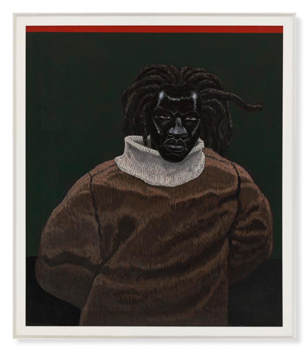 Kerry James Marshall (B. 1955). Portrait of John Punch (Angry Black Man 164 comparable sale