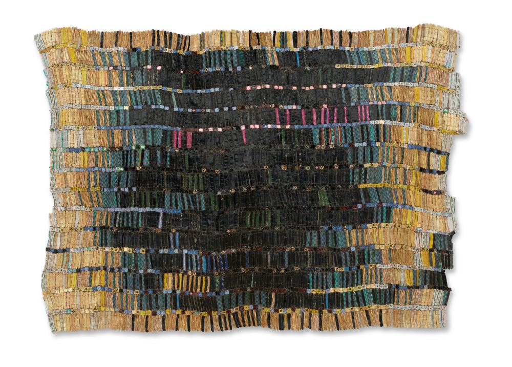 El Dela Anatsui comparable auction result: el anatsui b 1944 tagomizor aluminum bottle caps and copper wireinstal