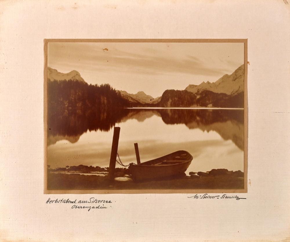 Albert Steiner comparable auction result: albert steiner 1877 1965 herbstabend am silsersee oberengadin