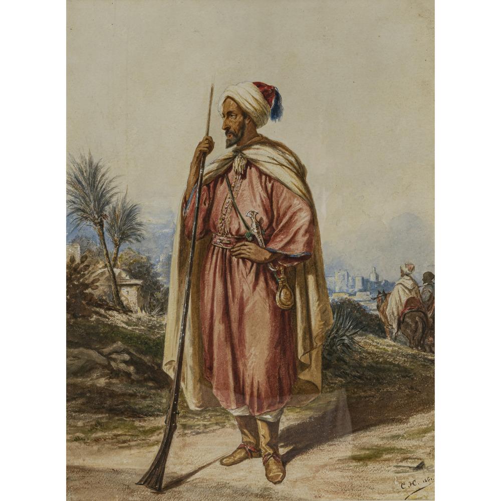 Carl Julius Emil Ludwig comparable auction result: carl johann carl haag oriental warrior