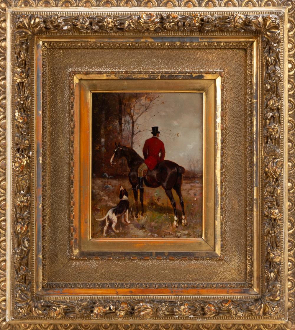 Scott Leighton comparable auction result: scott leighton american 1849 1898 fox hunter 1898