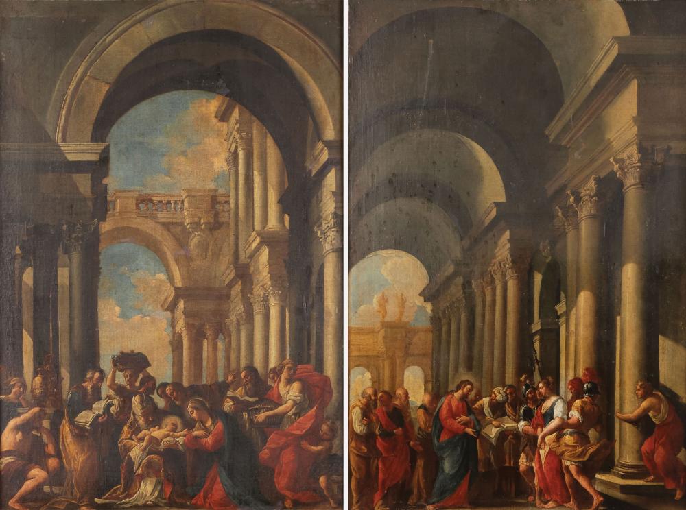 PAIR OF 18TH CENTURY ITALIAN OLD MASTER PAINTINGS sold by Jackson's International, lot 651 — auction record photograph