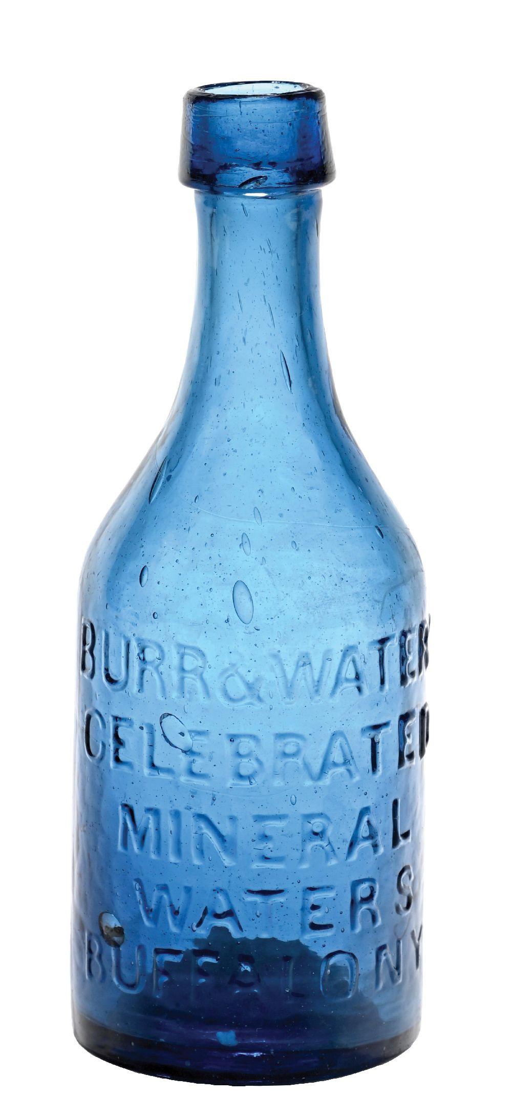 BURR & WATER'S CELEBRATED MINERAL WATERS EMBOSSED GLASS BOTTLE sold by Morphy Auctions, lot 2113 — auction record photograph
