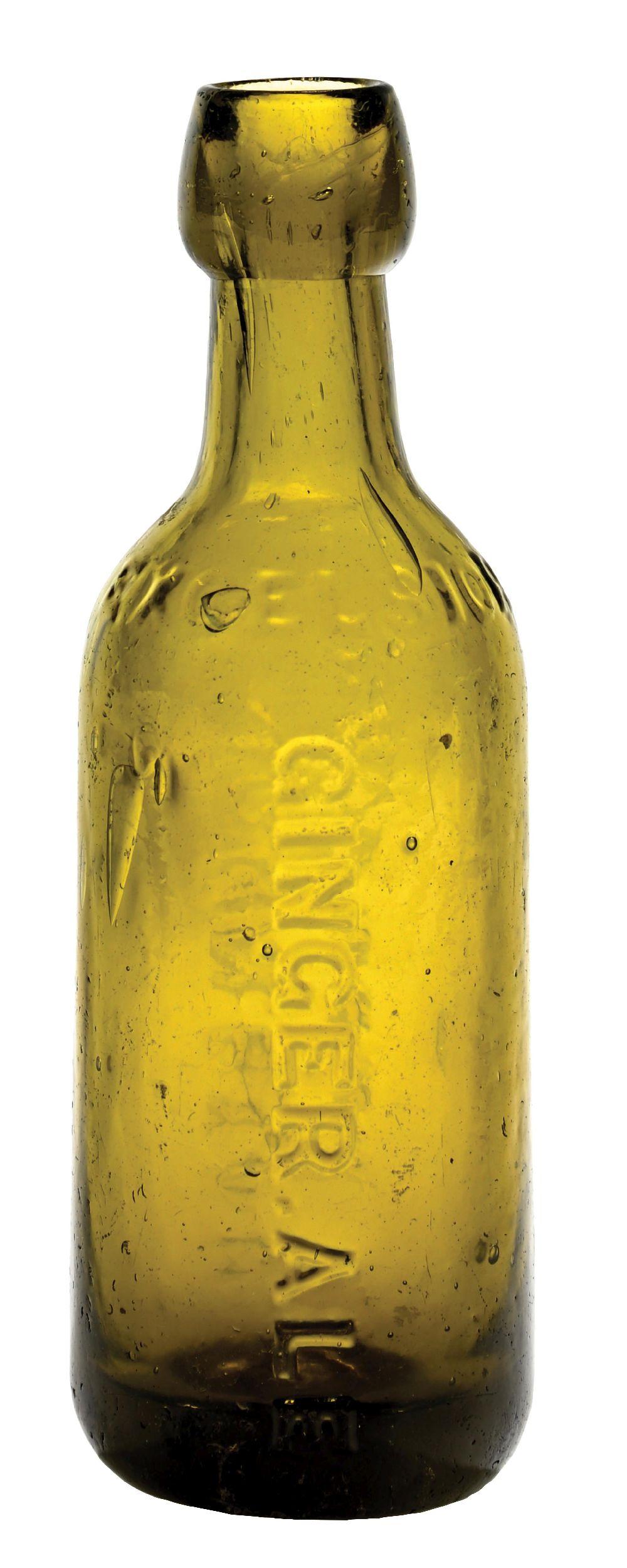 JOHN RYAN SAVANNAH GA. GINGER ALE EMBOSSED GLASS BOTTLE sold by Morphy Auctions, lot 2117 — auction record photograph