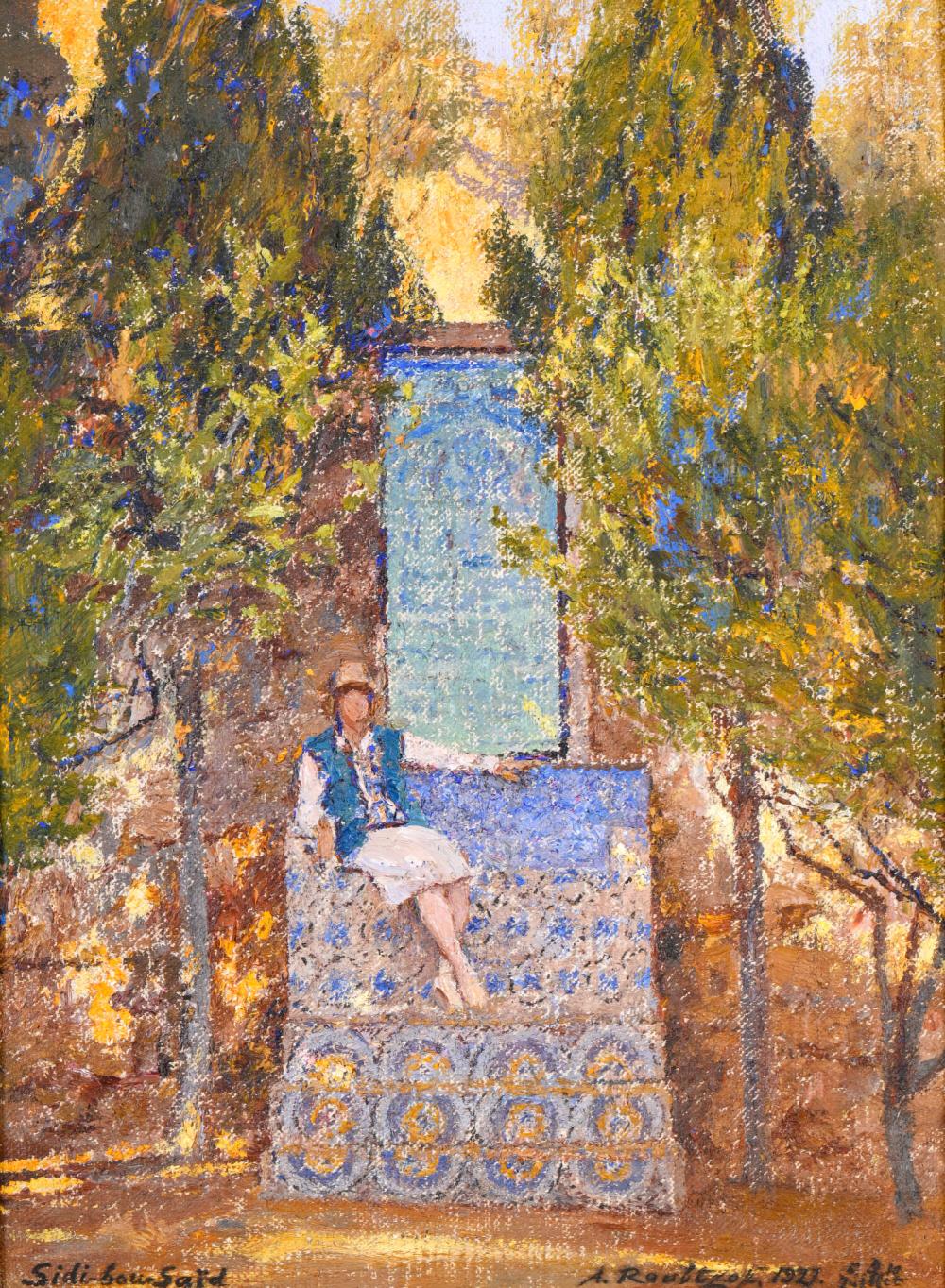 Aleksandr Aleksandrovic Rubcov comparable auction result: alexandre roubtzoff saint p tersbourg 1884 tunis 1949 madeleine de matteis dans les jardins de sidi bou sa d 1927