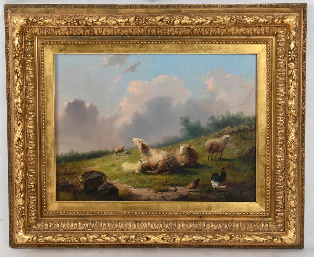 Auguste Coomans comparable auction result: auguste coomans act 1855 1896 oil on canvas