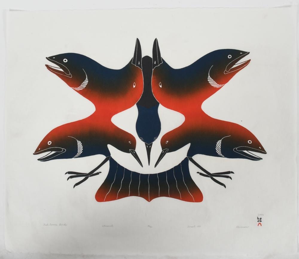 Kavavaow Mannomee comparable auction result: kavavaow mannomee b 1958 stonecut print