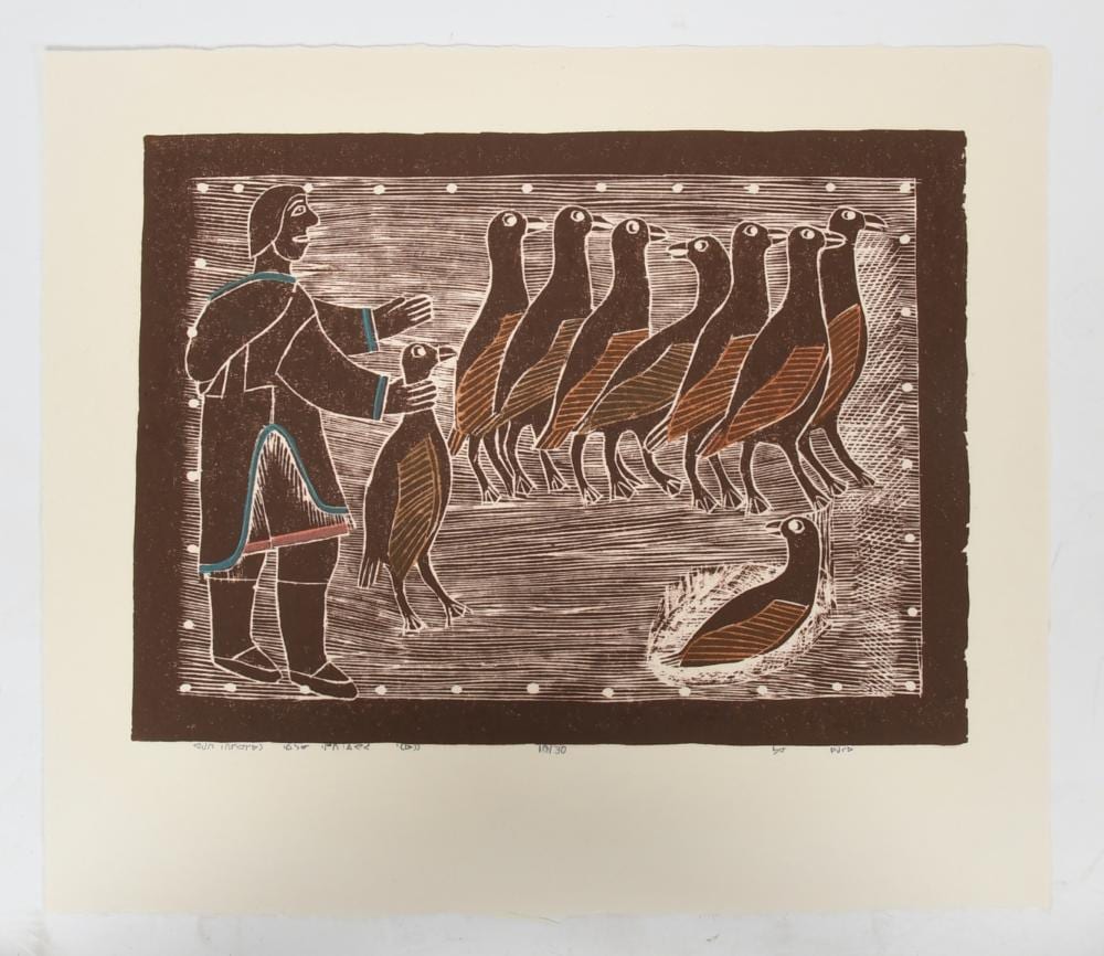 janet kigusiuq 1926 2005 woodcut print · Locati LLC · 2025-11-16 Janet Kigusiuq comparable auction result: janet kigusiuq 1926 2005 woodcut print