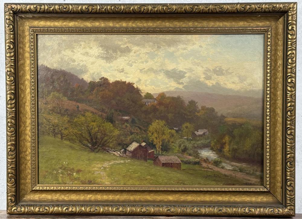 Raymond Dabb Yelland Catskill Mountains Painting sold by Davis Brothers Auction, lot 865 — auction record photograph