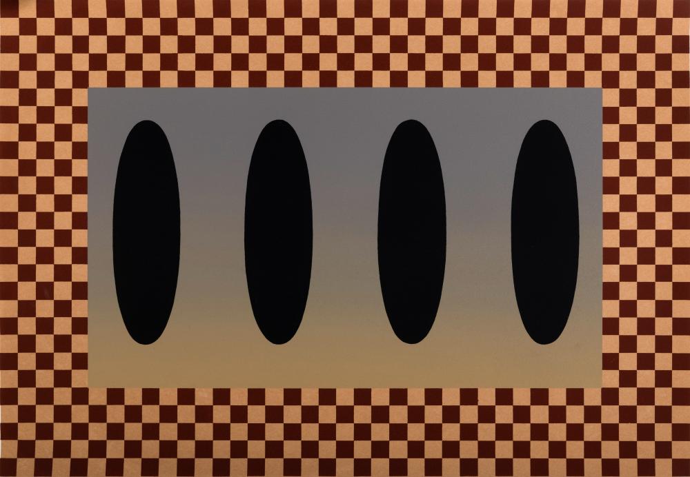 Andrew Christofides comparable auction result: andrew christofides born 1946 untitled geometric composition with checks 1997