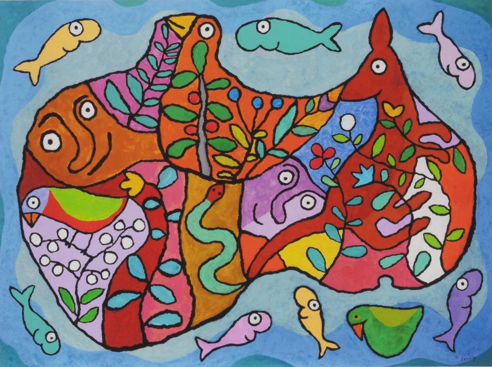 Michael Leunig comparable auction result: michael leunig 1944 2024 map