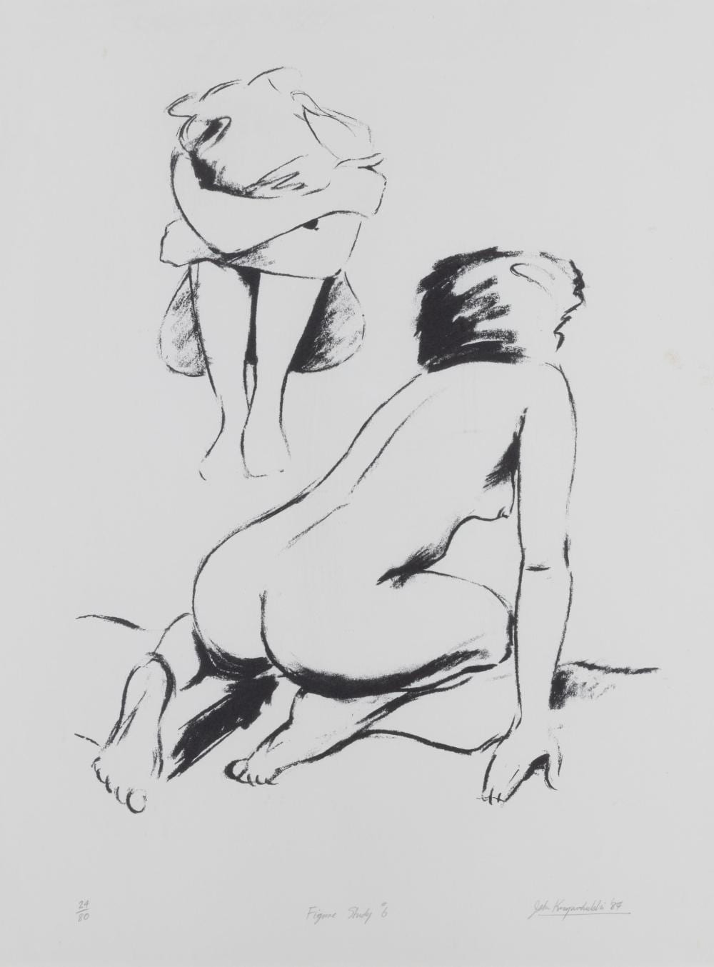 John Krzywokulski comparable auction result: john krzywokulski born 1947 figure study 6 1984
