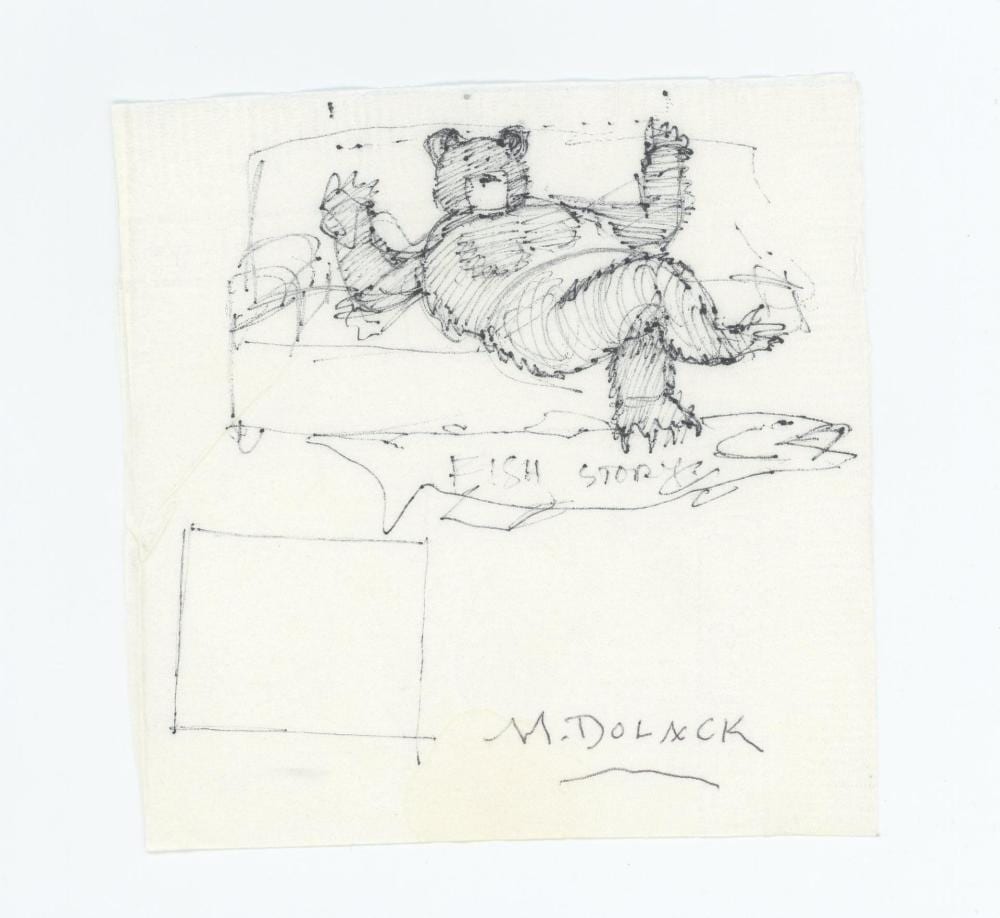 Monte Dolack comparable auction result: monte dolack original pen ink drawing