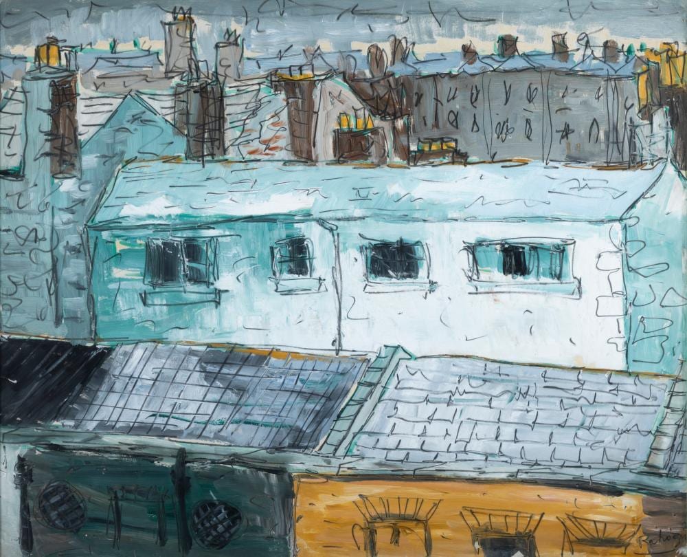 Ivan Basil Rakoczi comparable auction result: basil ivan rakoczi 1908 1979 dublin rooftops oil on paper 43 x 53cm 17 x 20 signed provenance from the collection of the late bruce arnold