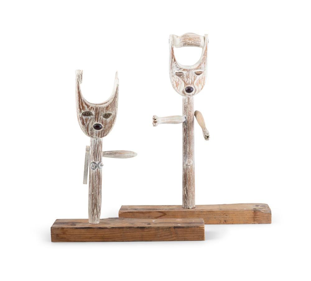 Gerard Dillon comparable auction result: gerard dillon 1916 1971 king and queen of spades timber sculpture objets trouv
