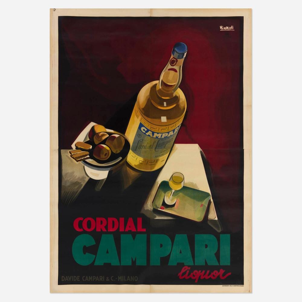 Marcello Nizzoli comparable auction result: marcello nizzoli cordial campari vintage poster