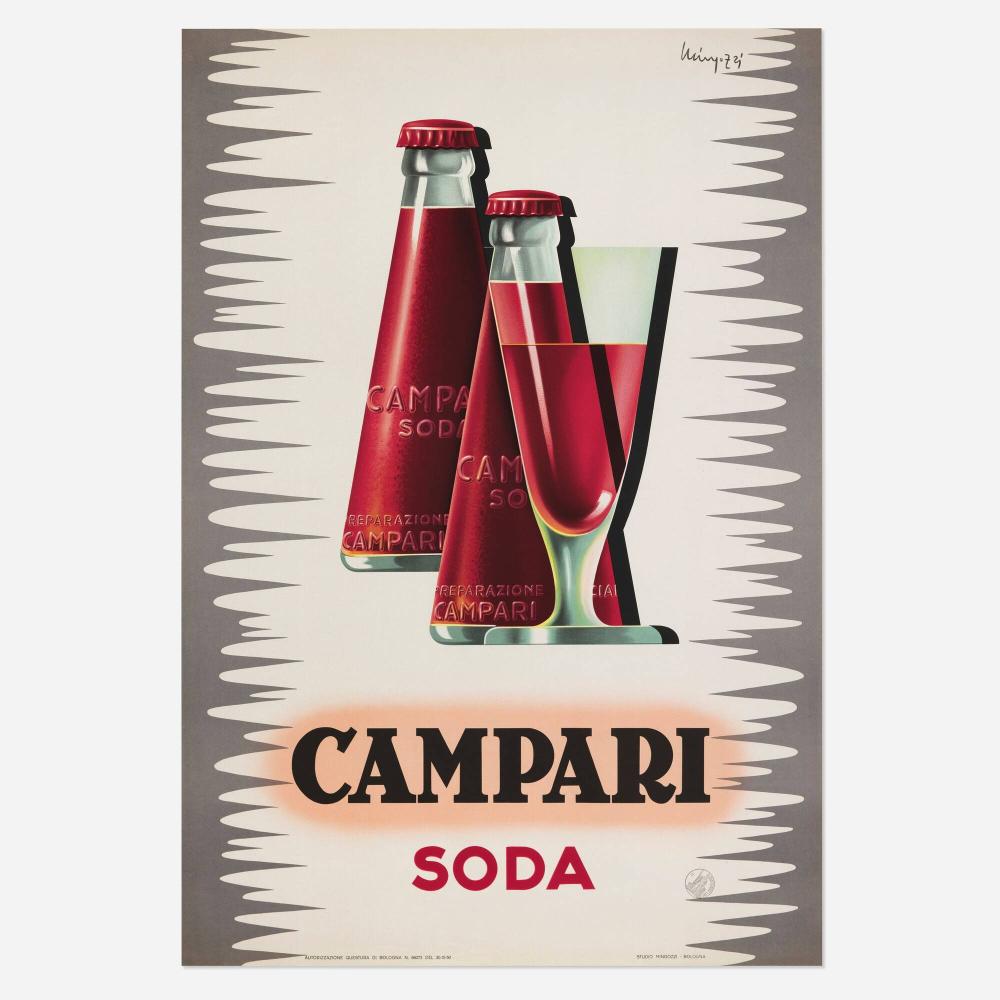 giovanni mingozzi campari soda vintage poster · Poster Auctions International Inc · 2025-11-19 Giovanni Mingozzi comparable auction result: giovanni mingozzi campari soda vintage poster