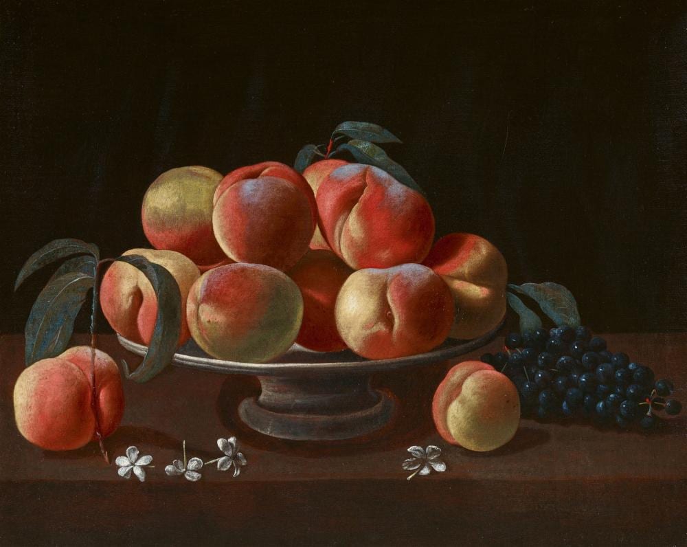fede galizia still life with peaches and grapes · Lempertz · 2025-11-22 Fede Galizia comparable auction result: fede galizia still life with peaches and grapes