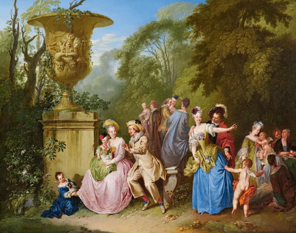 Christian Wilhelm Ernst Dietrich comparable auction result: christian wilhelm ernst dietrich called dietricy noble gathering in a park