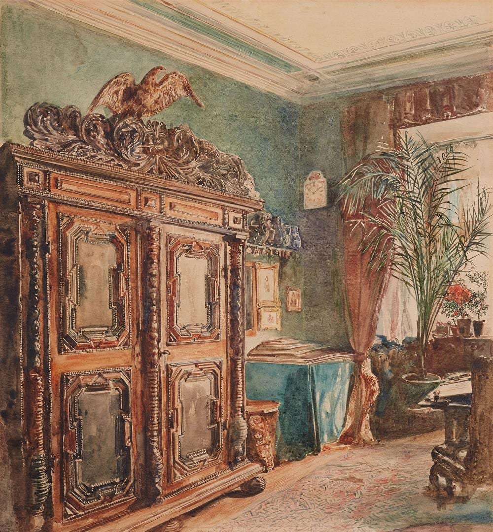 Rudolf von Alt comparable auction result: rudolf von alt the artist s studio