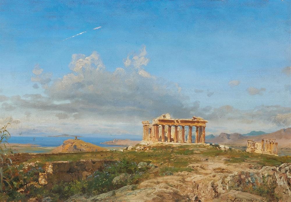 Carl Wuttke comparable auction result: carl wuttke view of the acropolis