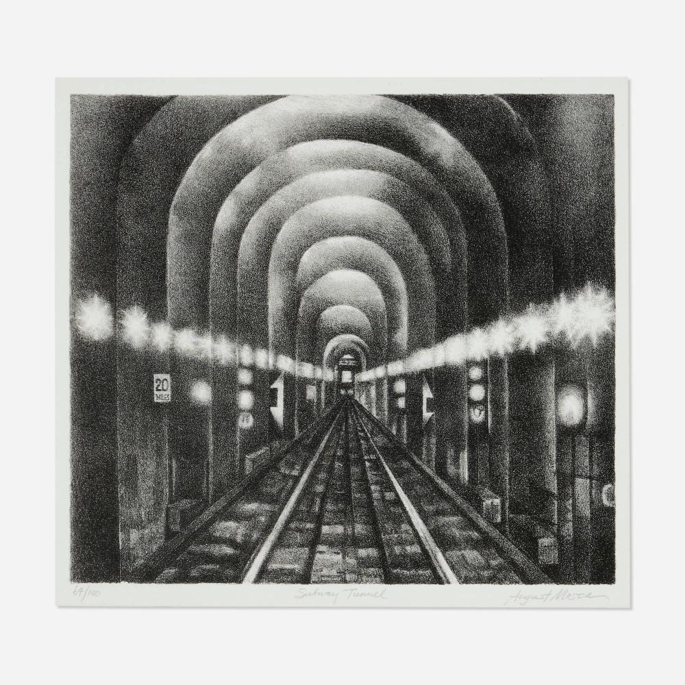 August Mosca comparable auction result: august mosca subway tunnel