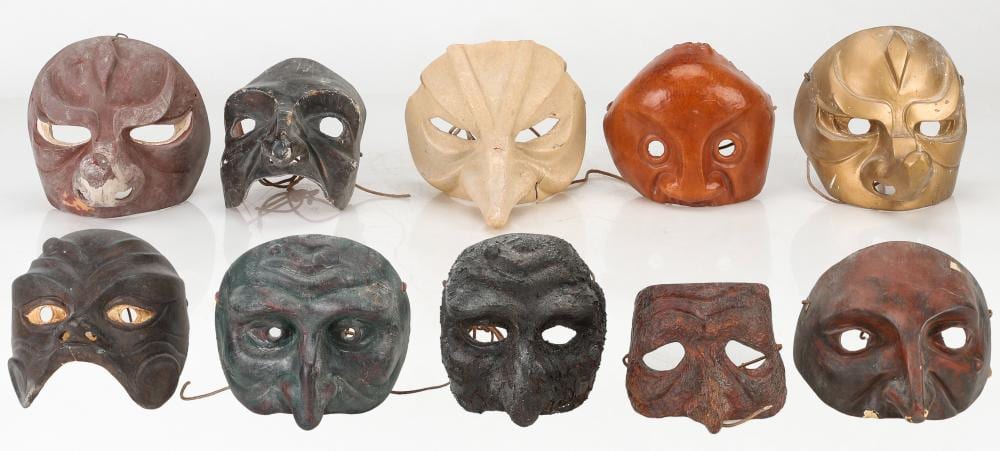Jean-Pierre (1948) Maury comparable auction result: jean pierre maury belgium france 1932 2021 10 vintage cabaret masks