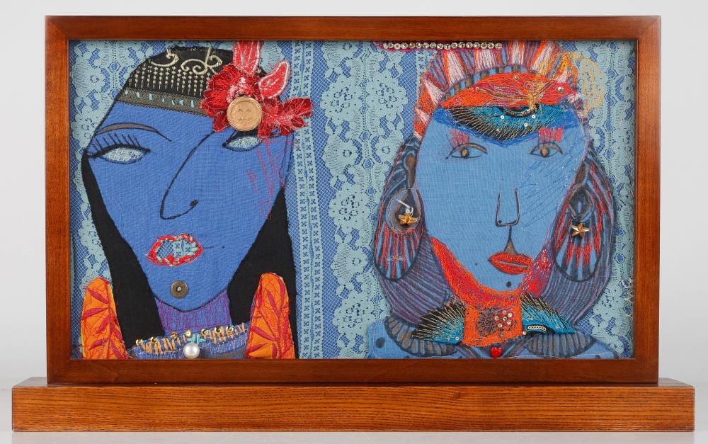anne marie grgich american folk art embroidery · Material Culture · 2025-11-24 Ann Grgich comparable auction result: anne marie grgich american folk art embroidery