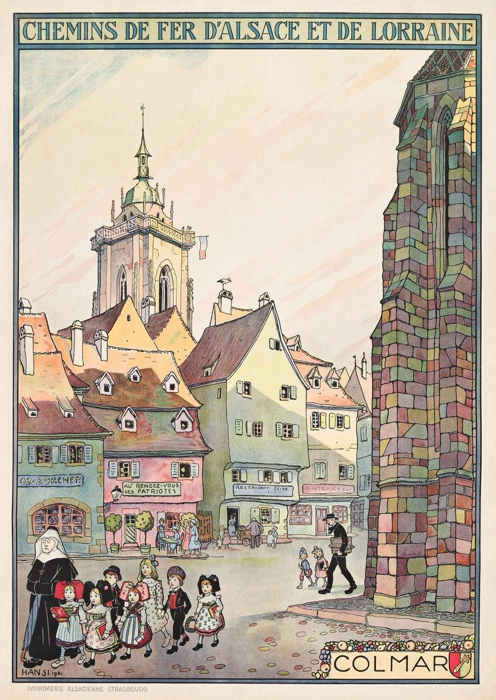 Jacques Aliamet comparable auction result: jean jacques waltz hansi chemins de fer d alsace et de lorraine colmar 1921