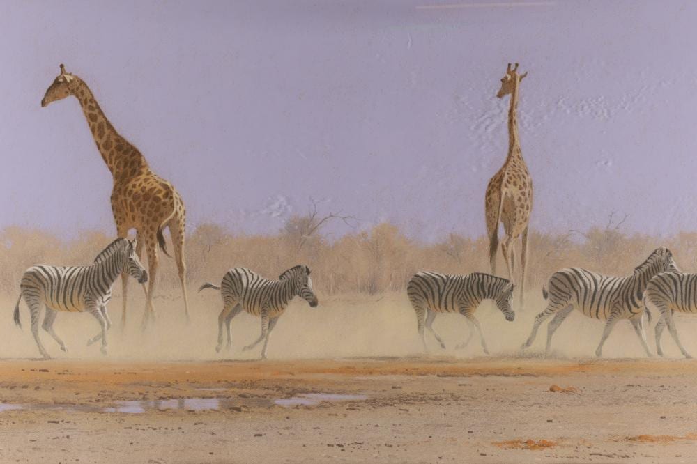 Kim (1952) Donaldson comparable auction result: kim donaldson south africa b 1957 pastel waterhole nerves
