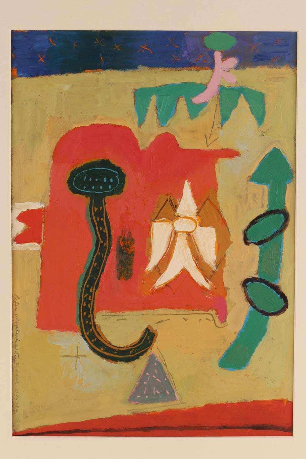 Peter Aspell comparable auction result: peter aspell canadian 1918 2004 senufo series oil on paper