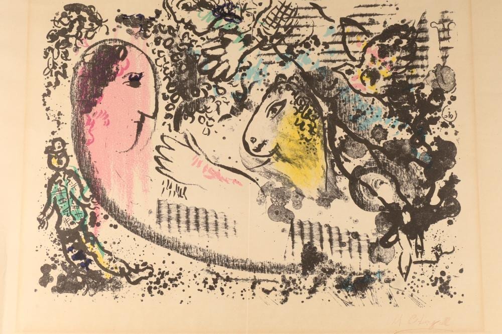 Marc Chagall (Russian-French, 1887-1985) Colour Lithograph Reverie 1969 sold by Kavanagh Auctions, lot 47 — auction record photograph