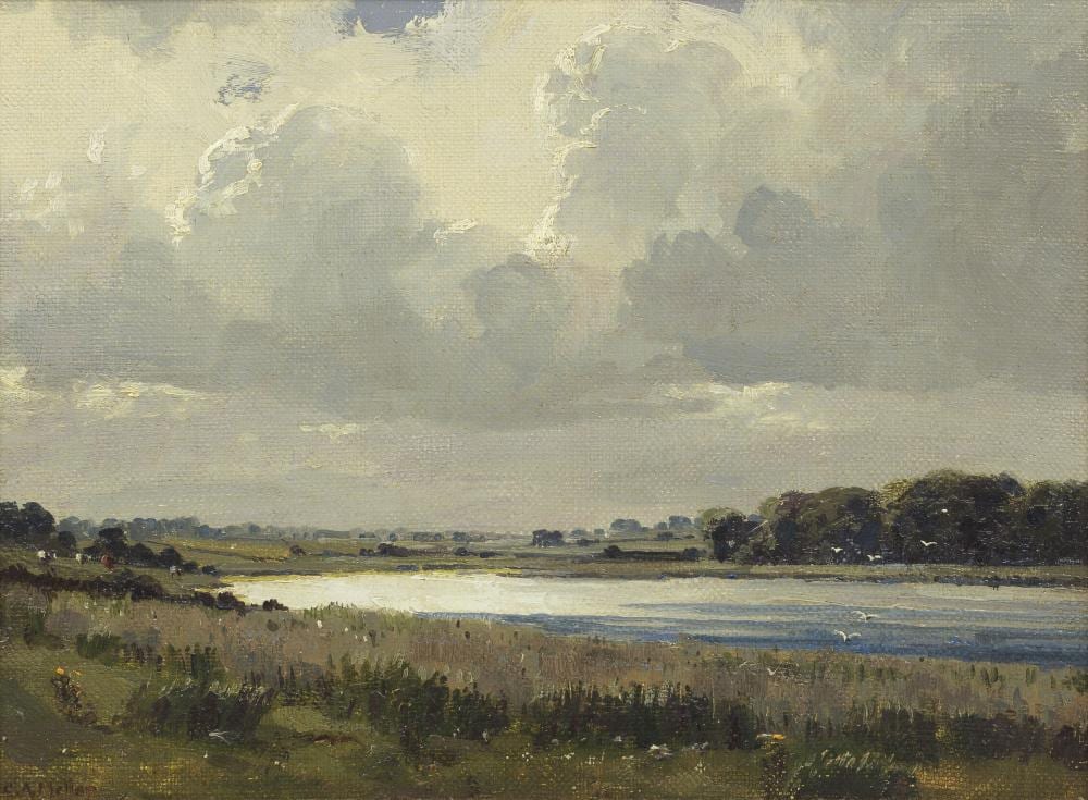 campbell archibald mellon british 1876 1955 approaching storm easton broad southwold · Bonhams · 2025-11-19 Campbell A. Mellon comparable auction result: campbell archibald mellon british 1876 1955 approaching storm easton broad southwold