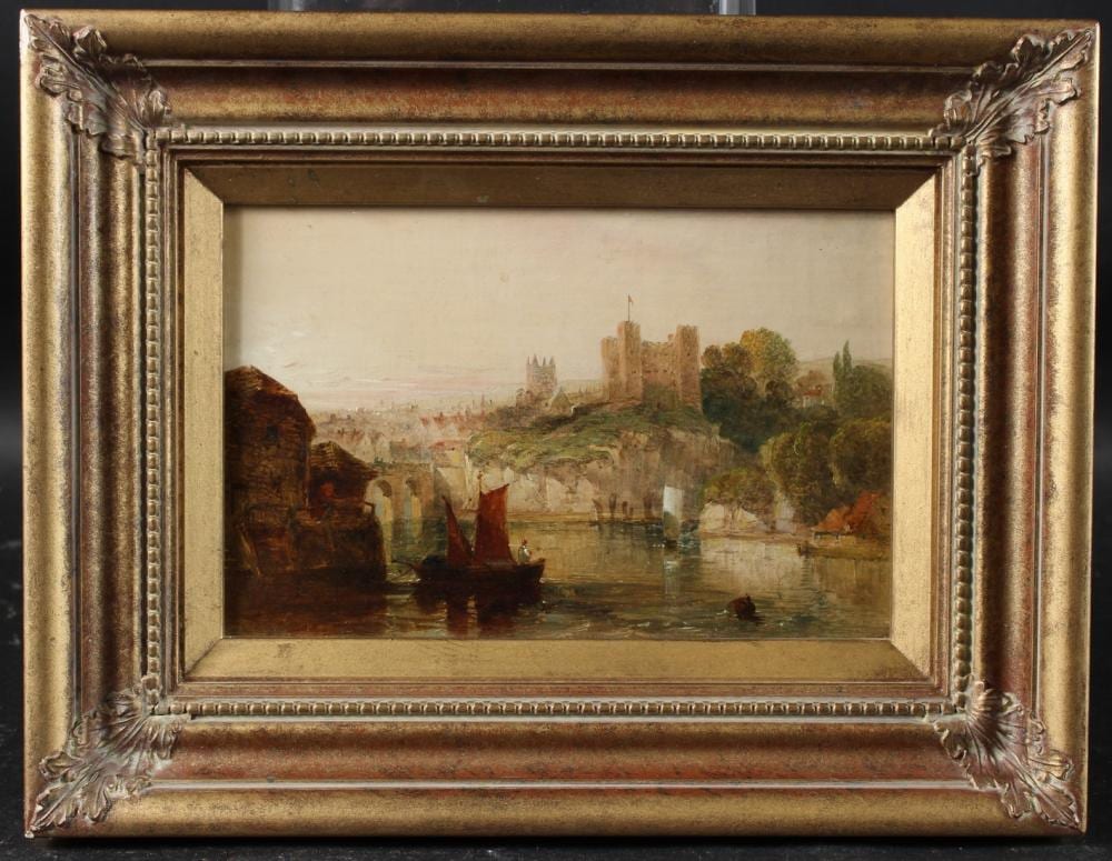 Thomas Creswick comparable auction result: thomas creswick 1811 1869 rochester castle oil on panel 14 x 21 5cm